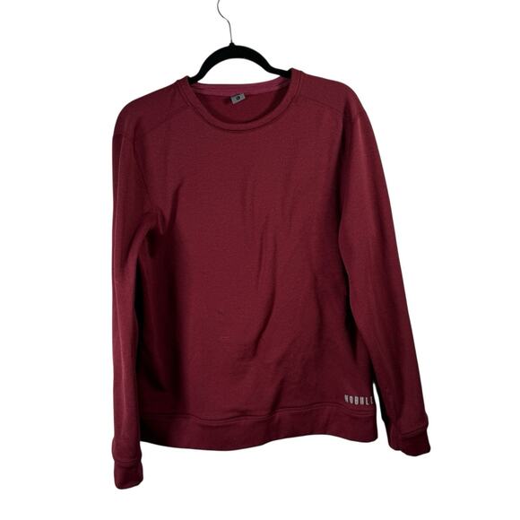 No Bull Maroon Sweatshirt Crewneck Crossfit Gym Workout Athletic Womens Large - Picture 1 of 6
